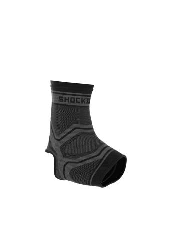 Shock Doctor Ankle Brace Support Compression Sleeve (1 Sleeve). Best for Ankle/Foot Instability Swelling  Arthritis  Tendonitis  Joint Pain  Sprains  Recovery  Achilles Tendon and Arch Support Medium Grey/Black