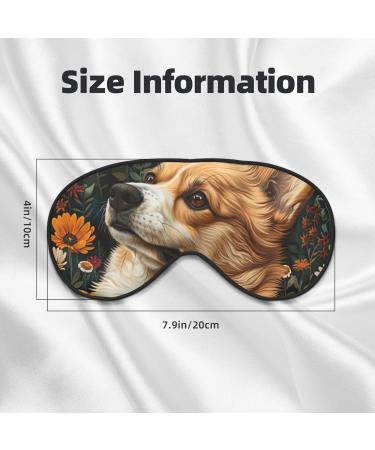 Buy SSIMOO Corgi Floral Sleep Mask - Adjustable Breathable Eye Mask for Comfortable Sleep | International Shipping - Buy Online on GoSupps.com