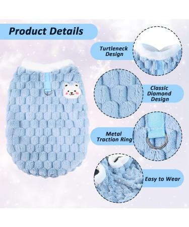 Shop Lynine Monochrome Dog Sweater Warm & Comfortable Winter Knit for Dogs | Blue M Size - Buy Online on GoSupps.com