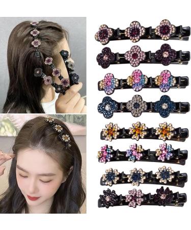 2024 New Braided Hair Clips For Women Sparkling Crystal Stone Braided Hair Clips for Women Triple Braided Hair Clips for Women Three Clip Hair Barrette (C) - Buy Online on GoSupps.com