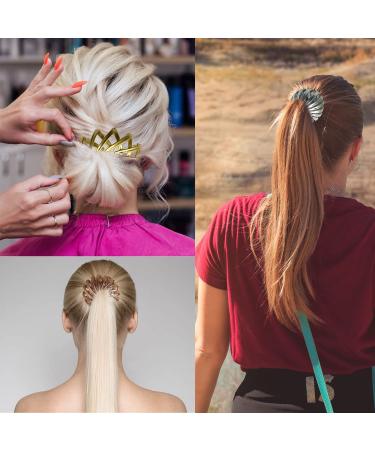 Luvadeyo Bird Nest Hair Clips - Women's Ponytail Holder & Hair Bobbles (3-Pack) in Gold Silver & Rose Gold - Perfect for Women & Girls - Buy Online on GoSupps.com