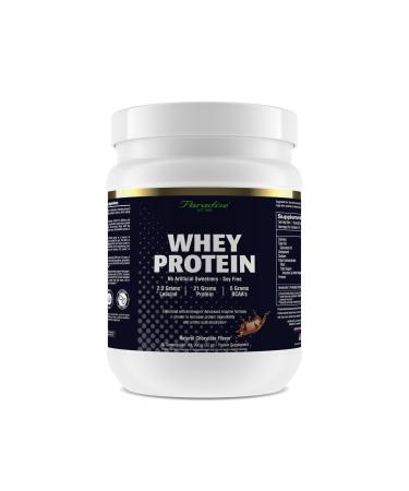 Paradise Herbs 100% Whey Protein Powder, Chocolate, 21g Protein, 5.5 BCAA's, 2.2g L-Leucine, 210mg Aminogen, 30 Servings