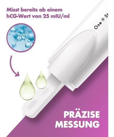 One+Step Early Pregnancy Test - Digital Quality Fast Results | Accurate 25 miu/ml Detection - Buy Online on GoSupps.com