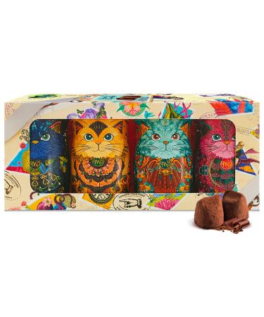 Monty Bojangles truffle kit boxes with cocoa (4x mini cans filled with luxurious chocolate truffles) - 4 delicious flavors - choccy scoffy flutter scotch cocoa nibs night coconut crush - Buy Online on GoSupps.com
