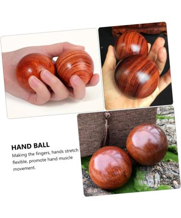 Frcolor Solid Wood Massage Ball - Deep Tissue Relief for Plantar Fasciitis | Handheld Foot Massager | Acupuncture Fitness Ball 5x5cm - Brown - Buy Online on GoSupps.com