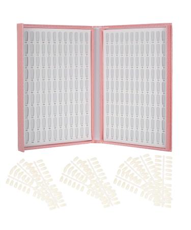 Nail Display Chart, 216 Colors Nail Gel Polish Color Card with 240 Tips Nail Art Salon Set Pink