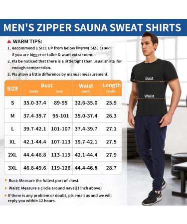 Bingrong Sauna Shirt for Men - Sweat Loss Vest & Body Shaper | Neoprene Fitness Corset | Black Sauna Suckers Top - Buy Online on GoSupps.com