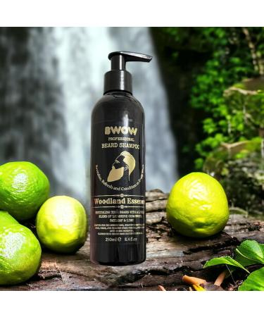 BWOW Professional Beard Shampoo for Men - Refreshing Cleanse and Condition Revitalising Lebanese Cedarwood Bay Leaf & Lime - Vegan Woodland Essence 250ml Infused with Lebanese Cedarwood Bay Leaf & Lime offering a vibrant sensory experience tailored for th - Buy Online on GoSupps.com