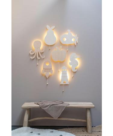 Bo Babys Only Baby Wall Lamp - U-Boat Design Night Light for Kids' Room - Battery Powered FSC Certified Wood - 25 000 Hours of Soft Illumination - Buy Online on GoSupps.com