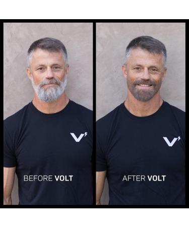 VOLT Grooming Instant Beard Color Single Pack - Smudge and Water Resistant Quick Drying Brush on Color for Beards Mustaches & Eyebrows - 0.35 Fl Oz (10 ml) Bark (Dark Brown) - Buy Online on GoSupps.com