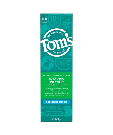 Toms of Maine Wicked Fresh Fluoride Toothpaste Cool Peppermint 4.7 oz.