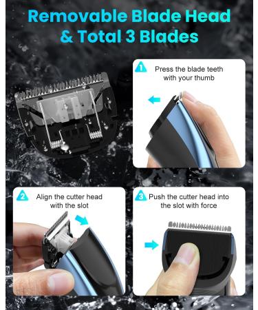 Hair Clippers for Men Cordless Clippers for Hair Cutting Professional Mens Hair Clippers Rechargeable Hair Trimmer LED Display 20 Adjustable Lengths A-blue - Buy Online on GoSupps.com