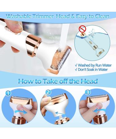 Electric Razors for Women - 4 in 1 Portable Rechargeable Shaver and Trimmer for Face, Underarm, Legs, and Bikini Area by Maywiyi - Buy Online on GoSupps.com
