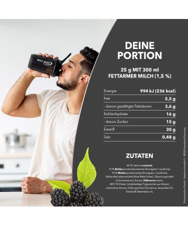 Buy Best Body Nutrition Gourmet Premium Pro Protein Shake - Blackberry Yoghurt 1 kg | 4-Component Protein: Caseinat Whey Concentrate Whey Isolate & Egg - International Shipping Available - Buy Online on GoSupps.com