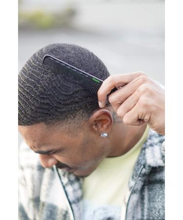 Veeta Professional Carbon Fiber Styling Comb - Anti Static, Heat & Chemical Resistant Hair Combs | Rat Tail, Wide Tooth, Wave | Black - Buy Online on GoSupps.com
