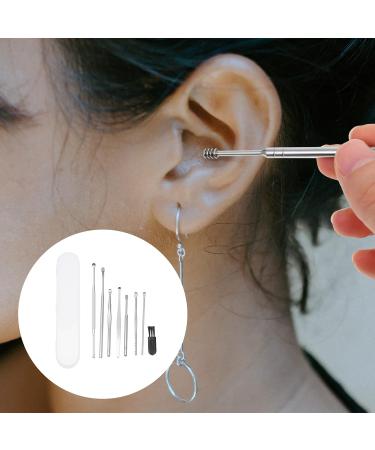 FOMIYES 7 Sets Ear Spoon Set - 8 Stainless Steel Ear Wax Removers | Multipurpose Ear Cleaning Tools Durable & Portable Ear Picks for Effective Hygiene - Buy Online on GoSupps.com