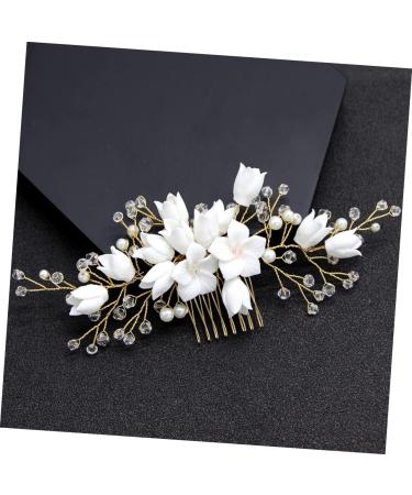 Housoutil Bride Headpieces for Wedding Bride Insert Comb Wedding Headpiece Diamond Headpiece Bridal Headpiece Wedding Diamond Comb Jewelry Comb Bride White Hairpin The Flowers Miss - Buy Online on GoSupps.com