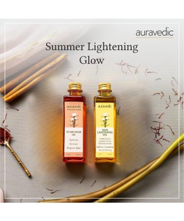 AURAVEDIC Skin Lightening & Kumkumadi Oil 100ml Duo for Radiant Skin - Buy Online on GoSupps.com