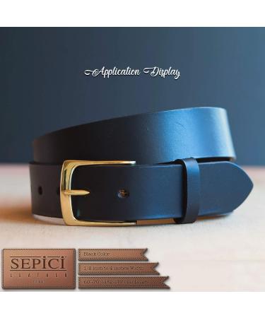 Sepici Heavy Weight Black Leather Strap - 1/2 to 4 Wide x 60-70 Long - Buy Online on GoSupps.com