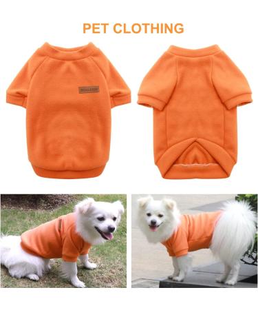 Hualisiji Large Dog Fleece Sweater | Warm Lightweight & Soft | Easy to Wear in Orange (S) - Buy Online on GoSupps.com