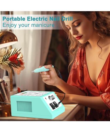  Electrical Nail Cutter Set - 20 000 RPM Electric Nail File for Manicure & Pedicure - Perfect for Nail Studio & DIY - Green  - Buy Online on GoSupps.com