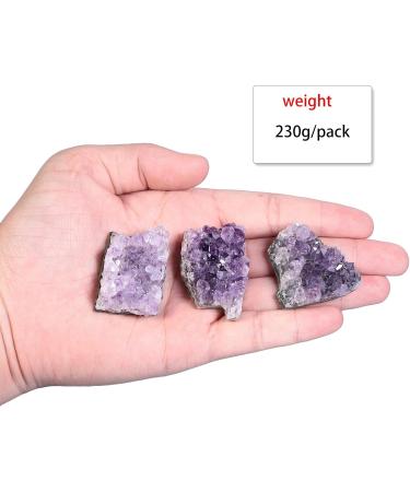 Nupuyai Natural Amethyst Druse Rough Stone | Irregular Crystal Cluster for Reiki Healing & Home Decoration - Buy Online on GoSupps.com
