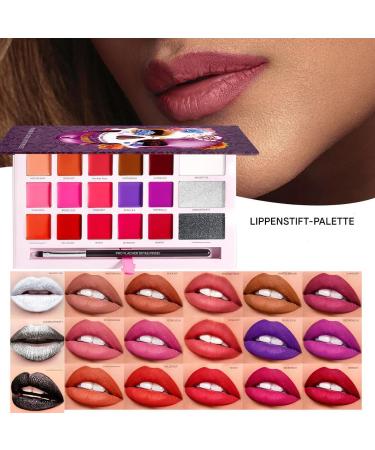  Generisch Lip gloss palette makeup lipstick waterproof 18-color palette for women long-lasting soft and creamy texture for dates collection - Buy Online on GoSupps.com