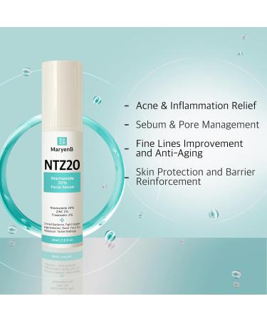 Niacinamide 20% + Zinc + Tranexamic Acid Serum - Anti-Aging Acne Relief Pore Control | 1Fl Oz - Enhanced Skin Protection - Buy Online on GoSupps.com
