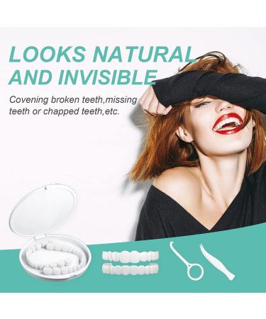 3 Pairs Snap On Veneers for Women & Men | Small Dentures Cover Missing Teeth | Snap-On Smile for Comfort & Confidence - Buy Online on GoSupps.com