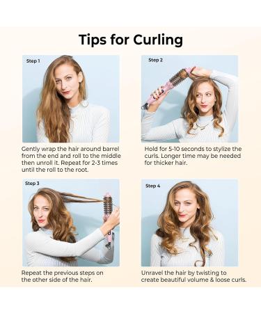 Thermal Brush 1.5 in Volumizing Brush Curling Iron Heated Curling Brush Ceramic Tourmaline Ionic Curling Comb Dual Voltage Travel Curling Iron with Brush LCD Display 10 Temperatures Heated Round Brush Pink - Buy Online on GoSupps.com