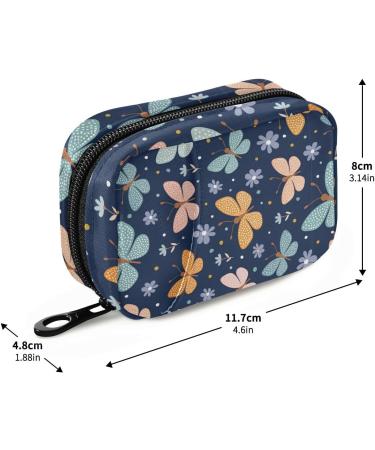 Buy Pfrewn 7 Day Pill Organizer - Colorful Butterflies & Flowers Travel Vitamin Case | Portable Weekly Medicine Pouch - Buy Online on GoSupps.com