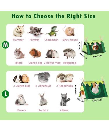 VERTUPET Guinea Pig Hideaway Bed House - Small Animal Hideout Toy for Rabbits, Chinchillas, Hamsters - Sturdy Cage Accessory - Green (Medium) - Buy Online on GoSupps.com