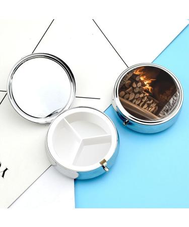 Portable 3 Compartment Wooden Pill Box - Travel-Friendly Pill Organizer for Purse & Pocket - Buy Online on GoSupps.com