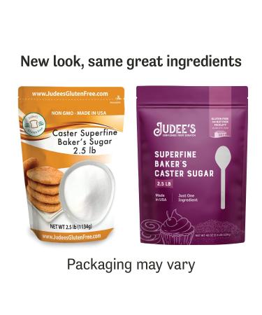 Judees Superfine Caster Sugar 2.5 lb - Gluten-Free and Nut-Free - Perfect for Baking and Simple Syrups - Made in USA - Buy Online on GoSupps.com
