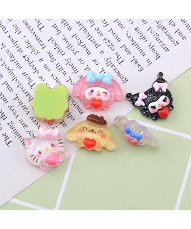 48PCS Kawaii Resin Nail Art Charms - Cute Animals & Candy 3D Decoration Set - Buy Online on GoSupps.com