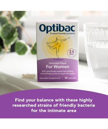 Optibac Probiotics for Women - Vegan Vagina Flora Supplement - 90 Capsules - Buy Online on GoSupps.com