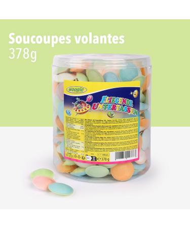 Woogie Soucoupes volantes 378g env. 300 pi ces - OVNIs effervescents multicolores en gaufrettes de papier alimentaire - Friandises r tro cultes pour f tes anniversaires d'enfants & classes d' cole - Buy Online on GoSupps.com
