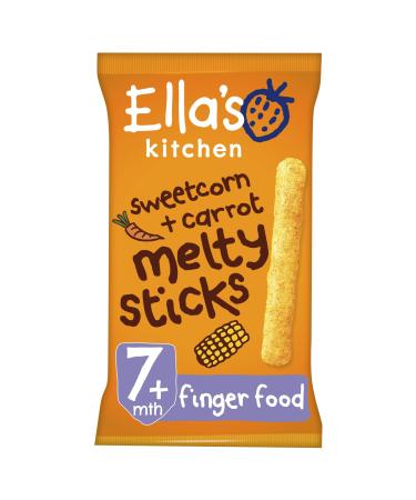 Ella's Kitchen Organic Sweetcorn & Carrot Melty Sticks (5 x 16g) Sweetcorn & Carrot 5 x 16g
