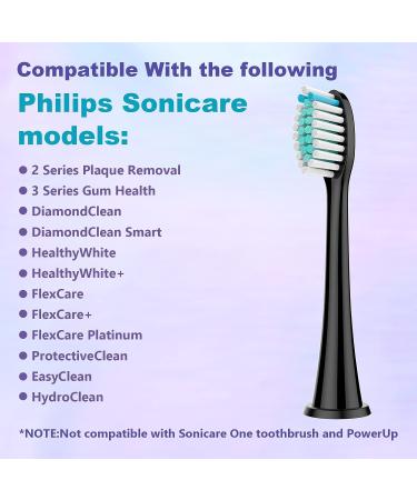 8-Pack Replacement Toothbrush Heads for Philips Sonicare HX6015/03 HX6053/64 - Compatible with 3rd Gen (2023 Release) - Black - Buy Online on GoSupps.com