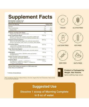 ACTIVATEDYOU Morning Complete Daily Wellness Greens Superfood Drink Mix for Gut Health w/Prebiotics Probiotics Antioxidants Green Superfoods 10 Billion CFUs (3 Pack Citrus Medley) Citrus 8 Ounce (Pack of 3) - Buy Online on GoSupps.com