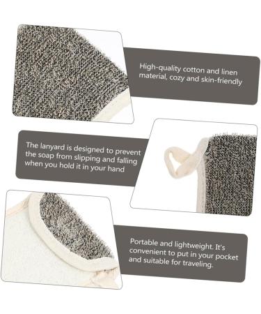 VINTORKY 5pcs Black Linen Soap Bag Facial Exfoliating Meshes Exfoliating Soap Bag Exfoliator Mitt Flax - Buy Online on GoSupps.com