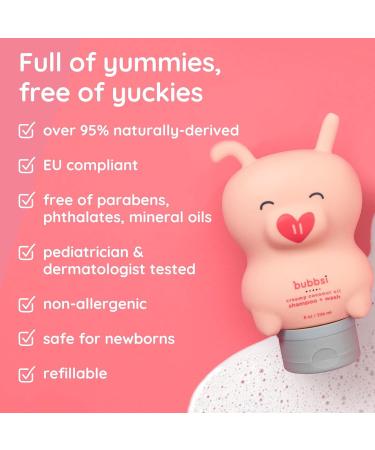 Bubbsi Organic Coconut Oil Baby Wash & Lotion Duo for Baby Acne & KP | Gentle, Sulfate-free Formula for Face & Body | Light Natural Scent, Won't Irritate Eyes - Buy Online on GoSupps.com