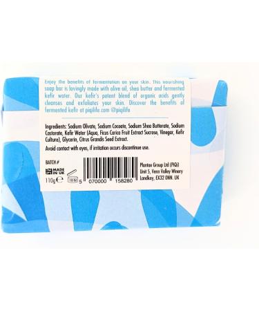 PiQi Kefir Soap Bar Unscented Fragrance-Free - Exfoliating Nourishing Rich in Lactic Acid Vegan (Natural Palm-Oil Free) - Buy Online on GoSupps.com