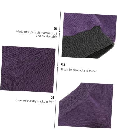 5 Pairs Moisturizing Socks Feet Moisturizer Socks Lotion Foot Spa Socks Tooth Gems Gel Sock Dry Feet Yoga Socks Ankle Socks Anti-Crack Socks Heel Silicone Breathable Socks Purple 19x13.5cm - Buy Online on GoSupps.com
