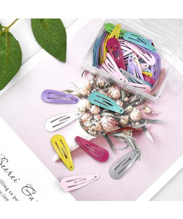 AvoDovA 50Pcs Snap Hair Clips 1.2 Inch Non-Slip Hair Clips Colorful Hair Barrettes Metal Cute Hairclips Small Baby Barrette for Baby Toddler Girls Women - Buy Online on GoSupps.com