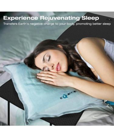 Grounding Mat for Bed | Sleep Better & Enhance Wellness | 27x60 Inches Black Queen - Anti-Slip PU Leather - Buy Online on GoSupps.com