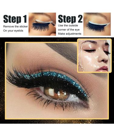 Ikasus 2021 Reusable Eyeliner & Eyelash Stickers | Waterproof 3D False Eyelashes Kit for Work Dating & Parties - Buy Online on GoSupps.com