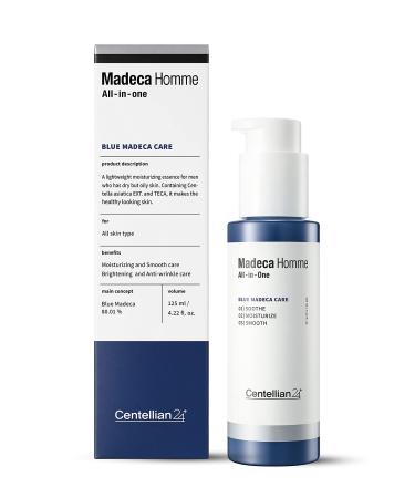 Centellian 24 Madeca Homme All-in-One Moisture Essence (4.2fl oz) - Soothing Moisturizing Smoothing. Multi-Functional Korean Total Skin Care for Men. Travel Essentials by Dongkook. TECA Centella Asiatica.
