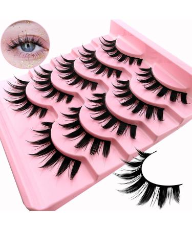 Buy 5 Pairs of 15mm Manga Lashes - Natural Look Anime Fake Eyelashes | Spiky & Wispy Faux Mink Cosplay Lashes - Buy Online on GoSupps.com