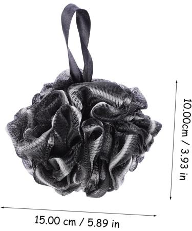 Beavorty 4pcs Charcoal Bath Ball & Shower Scrubber - Loofah Balls for Spa-Like Bathing | Bubble Maker Bathroom Accessories - Buy Online on GoSupps.com